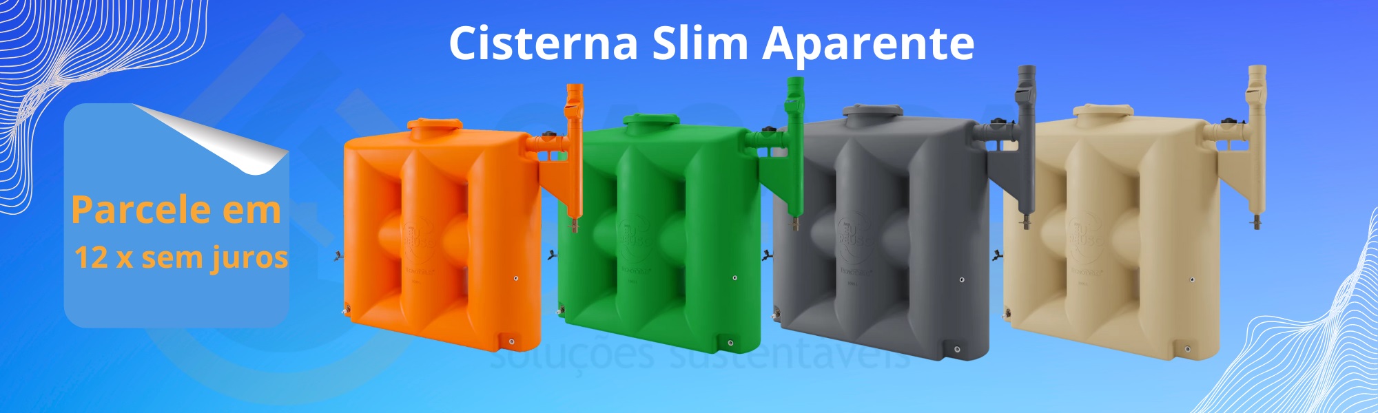 banner Cisterna Slim Aparente 1.000L