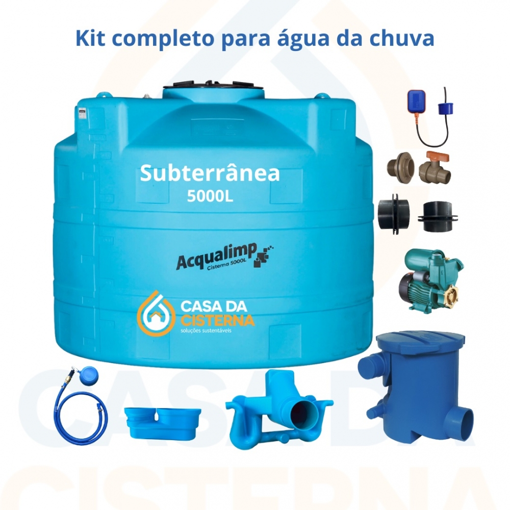 imagem Kit Cisterna 5.000L para água da chuva 